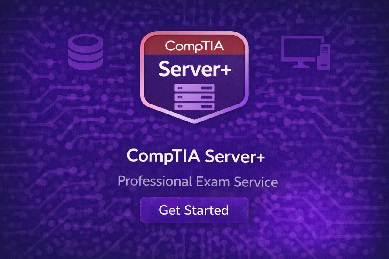 Take my CompTIA Server+ exam for me - Professional certification service